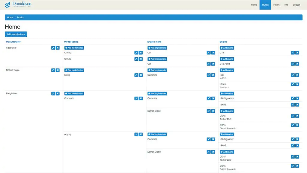 Custom app and administration portal - desktop screenshot