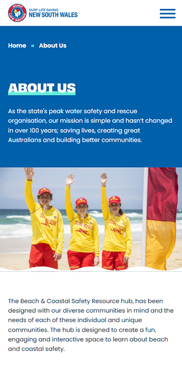 Surf Life Saving NSW - Online Resource Portal Design by Code and Visual - mobile screenshot 1