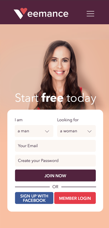 Veemance - Christian Dating Website by Code and Visual - mobile screenshot 1