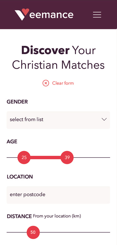 Veemance - Christian Dating Website by Code and Visual - mobile screenshot 3