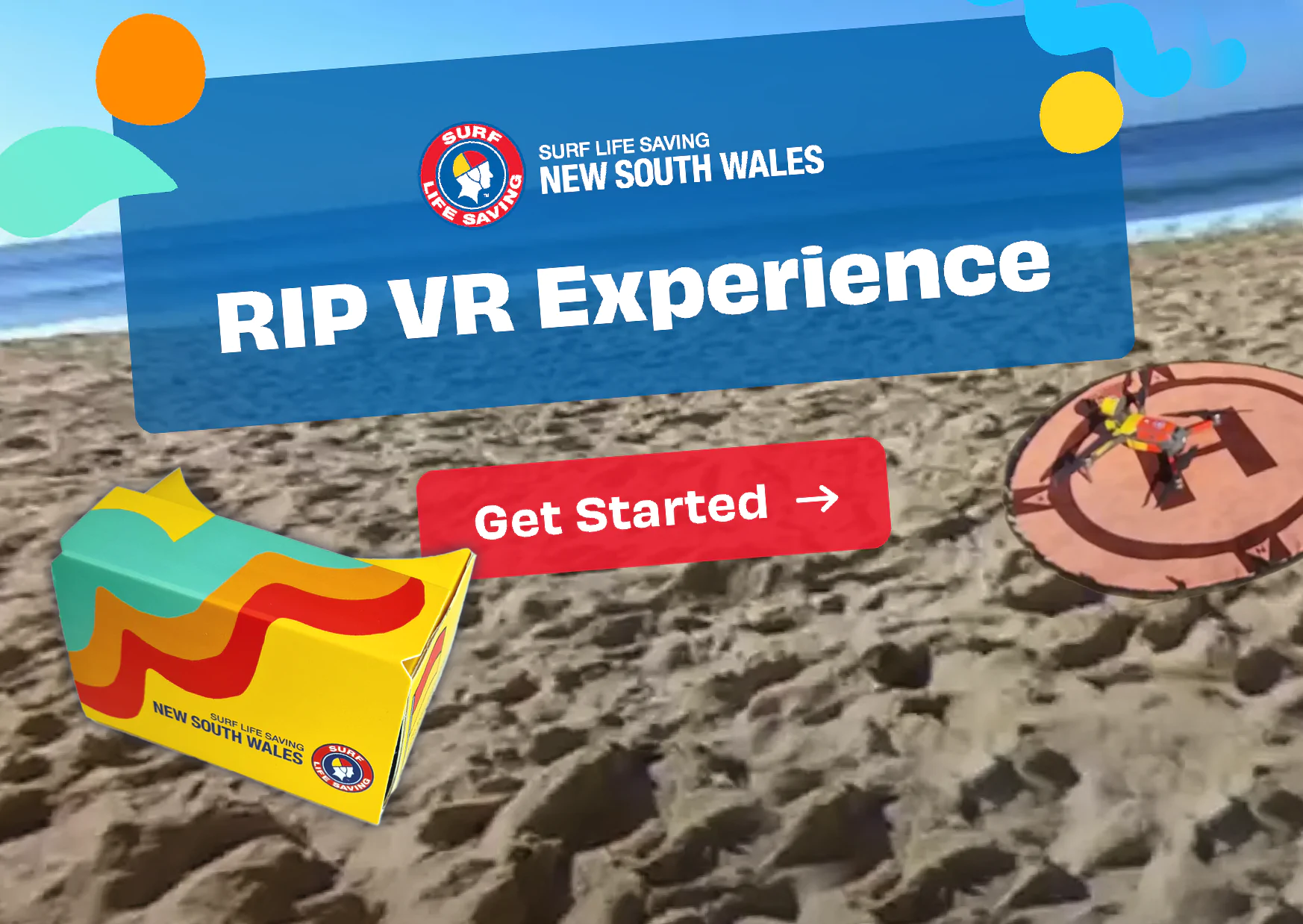 Surf Life Saving NSW - Interactive VR Drone Experience by Code and Visual - screenshot